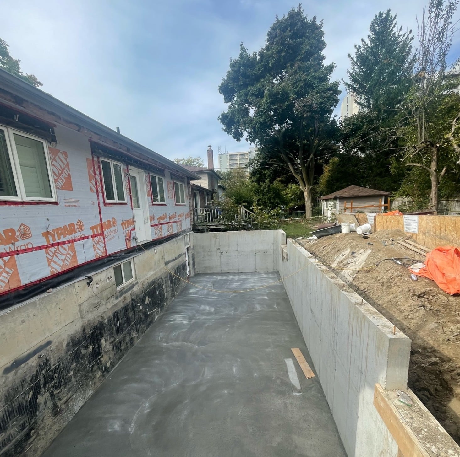 Adding a new basement slab