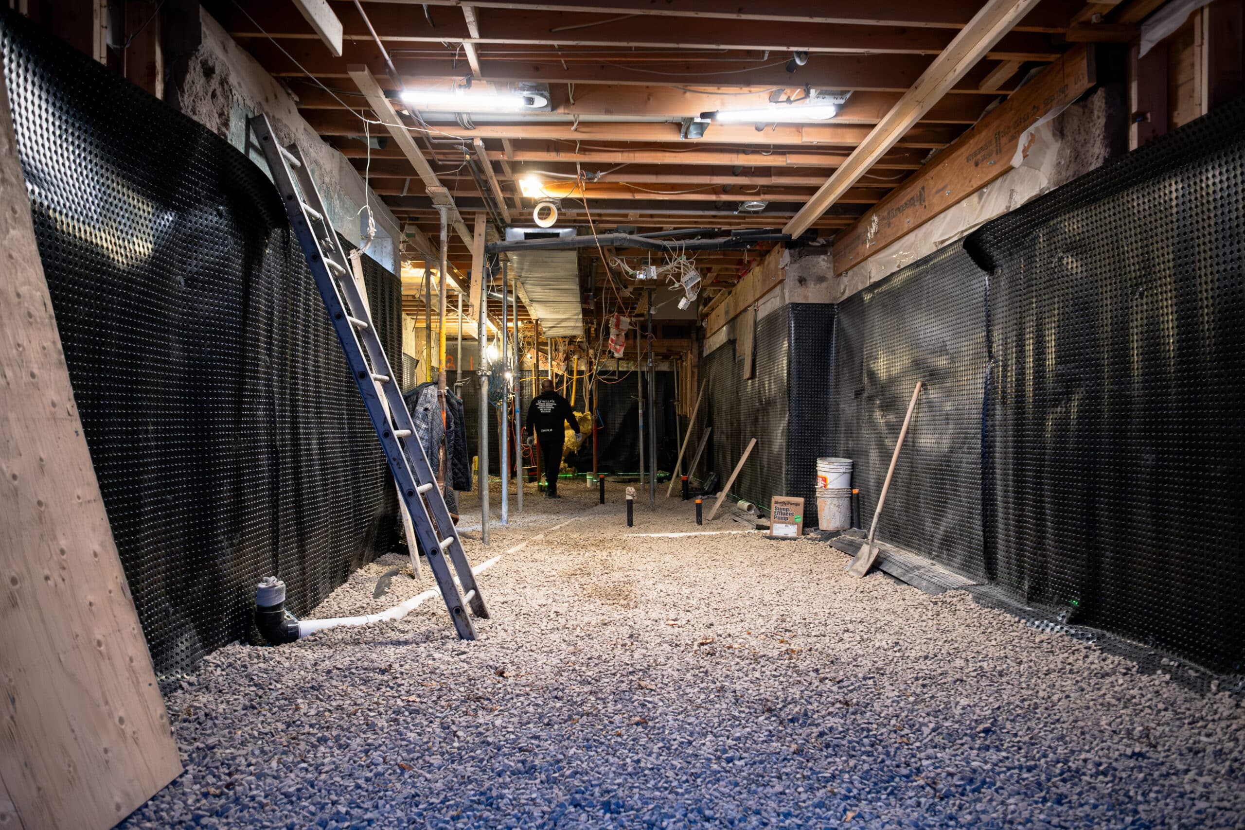 Basement underpinning process in Toronto home