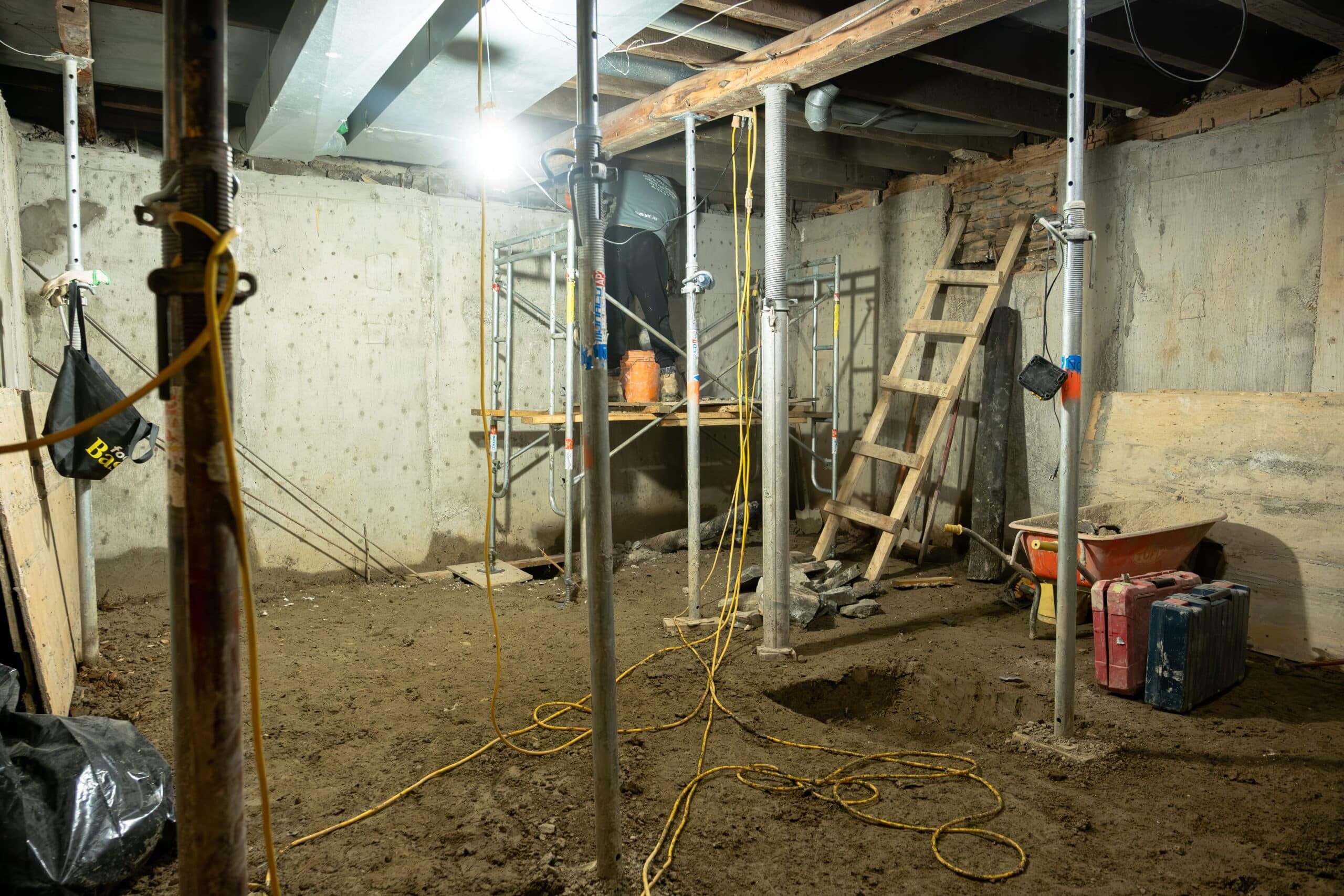 basement-underpinning-financing-willfix Basement under construction scene