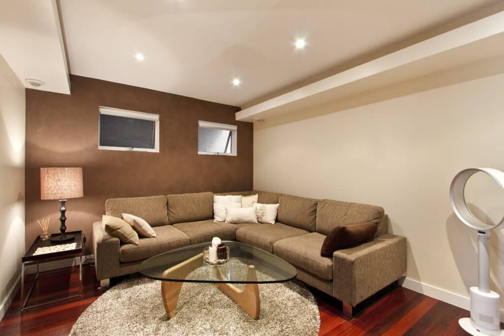 Finished basement in Ontario