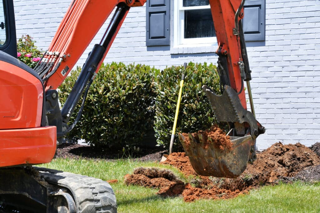 Soil grading around a house