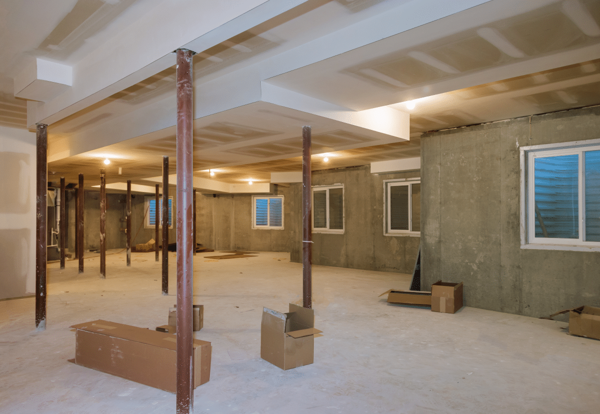 Basement structural construction
