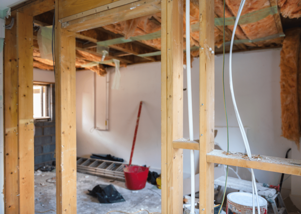 Load-bearing wall removal process